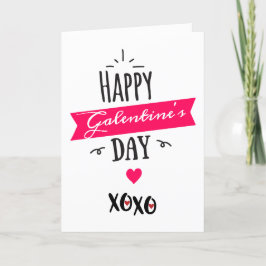 Cartão De Festividades Galentine X ❤ X ☐ | Feliz Dia dos Galentinos rosas