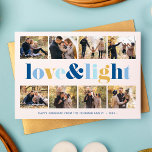 Cartão De Festividades Galeria "Amor e Luz" de 8 Fotos Hanukkah<br><div class="desc">Estes bonitos cartões de saudação Hanukkah são perfeitamente personalizáveis. Adicione sua própria foto e mensagem para uma design de tipo.</div>