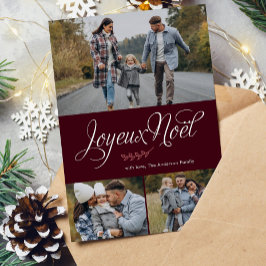 Cartão De Festividades Galeria de Fotos "Joyeux Noel" de Três