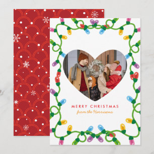 Cartão De Festividades Galho de Frutas Quadro Foto Moderna de Natal