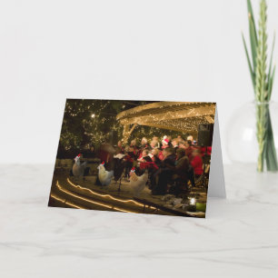 Cartão De Festividades Galinhas de Natal 2