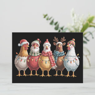 Cartão De Festividades Galinheiros de Natal Presente de Galinha de Natal