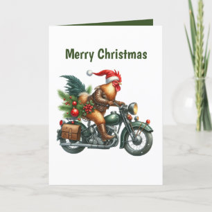 Cartão De Festividades Galo de Natal Festivo personalizável