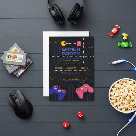 Cartão De Festividades “Gamer Birthday Card – Epic Party Level Up Fun!