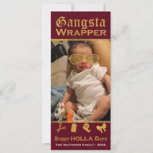 Cartão De Festividades Gangsta Wrapper Feliz Natal