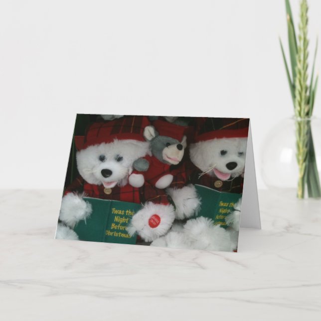 Cartão De Festividades GAROTA DE NATAL DE 1rua (Frente)