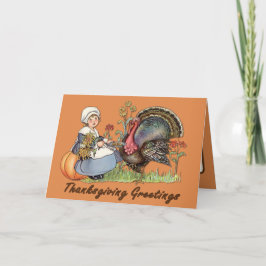 Cartão De Festividades Garota Peregrina