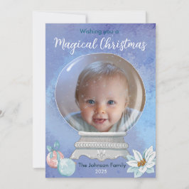 Cartão De Festividades Garrafa de Natal Mágico na Neve