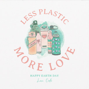 Cartão De Festividades Garrafas de Água do Dia da Terra