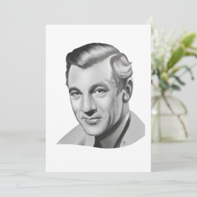 Cartão De Festividades Gary Cooper (Em pé/Frente)