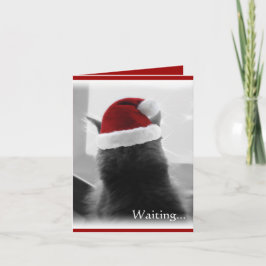 Cartão De Festividades Gatinho adorável do Natal