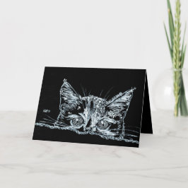 Cartão De Festividades Gatinho de neve
