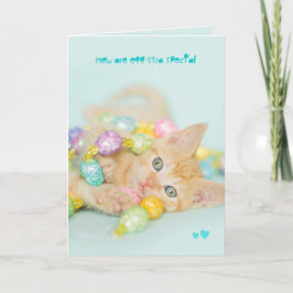 Cartão De Festividades Gatinho especial da páscoa de Eggstra