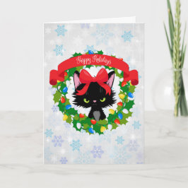 Cartão De Festividades Gatinho Grumpy Bah Humbug Personalize Nome Natal