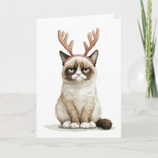 Cartão De Festividades Gato Babaca de Natal