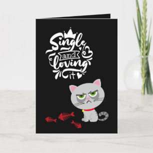 Cartão De Festividades Gato bonitinho irritado implorando por Namorados
