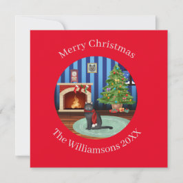 Cartão De Festividades Gato Britânico de Pelo Curto Personalizado Kitty