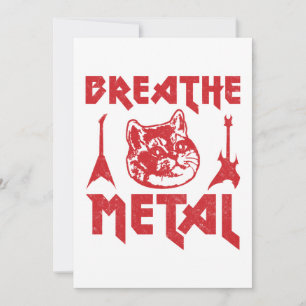 Cartão De Festividades Gato de metal pesado