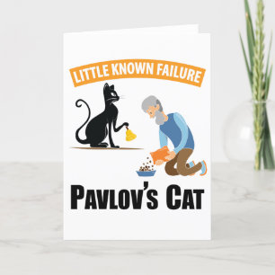 Cartão De Festividades Gato de Pavlov - Psicologia Engraçada