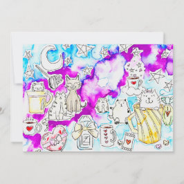 Cartão De Festividades Gato de Valentino