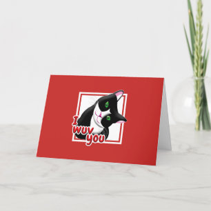 Cartão De Festividades Gato do Dia dos Namorados Eu Te Amo