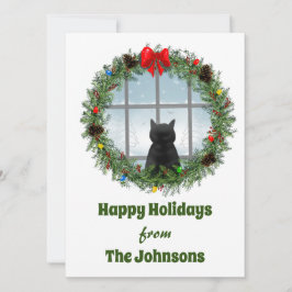 Cartão De Festividades Gato Em Uma Rua