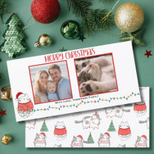 Gato Engraçado 2 Foto Meowy Natal Personalizado 