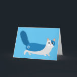 Cartão De Festividades Gato feliz do gatinho de Hanukkah<br><div class="desc">Comemore Chanukah com nossos gatos adoráveis e festivos do gatinho!</div>