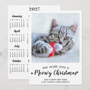 Cartão De Festividades Gato Feliz Natal Foto de Animal de Estimação Moder