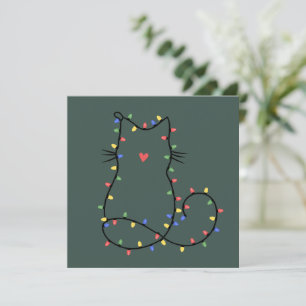 Cartão De Festividades Gato Fofo Natal Mãe de Gato Engraçado Xmas Amante 