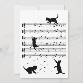 Cartão De Festividades Gato Lover Funny Piano Lover