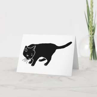 Cartão De Festividades Gato Negro