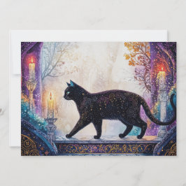 Cartão De Festividades Gato preto