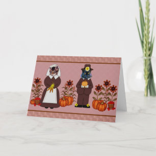 Cartão De Festividades Gatos de Ação de Graças