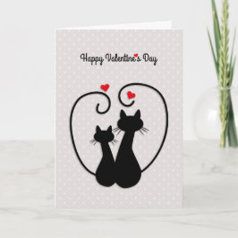 Cartão De Festividades Gatos De Amor, Feliz dia de os namorados