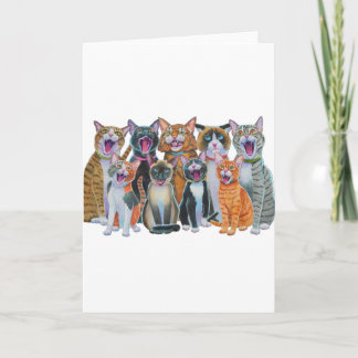 Cartão De Festividades Gatos De Carro