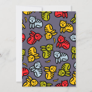 Cartão De Festividades Gatos e bananas