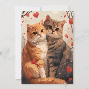 Cartão De Festividades gatos fold escoceses dia dos namorados