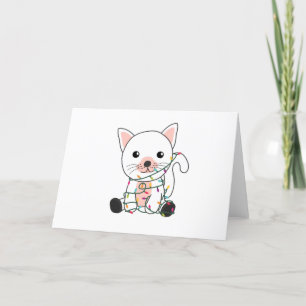 Cartão De Festividades Gatos Natal Neve Inverno Animais Gatos