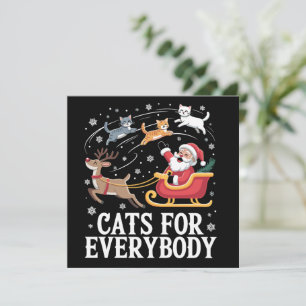 Cartão De Festividades Gatos Para Todos O Natal Gato Divertido Natal Sant