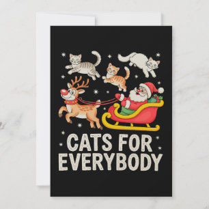 Cartão De Festividades Gatos Para Todos Os Papais noeis De Natal Amantes 