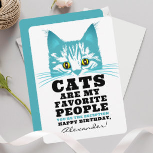 Cartão De Festividades Gatos São Meus Favoritos Aniversário Divertido d