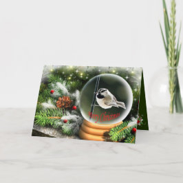 Cartão De Festividades Gaveta-de-neve de Chapim-de-montanha