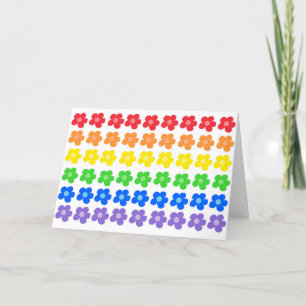 Cartão De Festividades Gay LGBT Rainbow Flowers será meu Namorados?