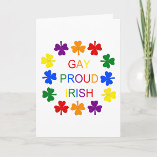 Cartão De Festividades Gay Orgulho dos Shamrocks LGBT Irlandeses LGBT