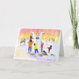 Cartão De Festividades Gelado o homem abominável da neve: Natal