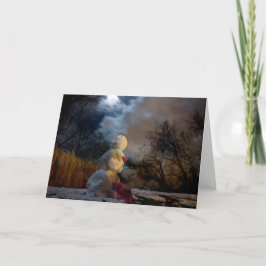 Cartão De Festividades gelado vê a luz