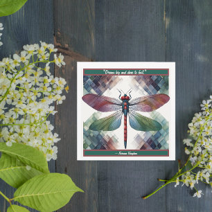 Cartão De Festividades Geo Dragonfly Personalizável para Download
