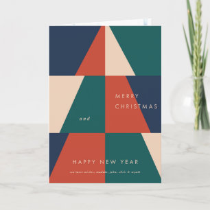 Cartão De Festividades Geometria Moderna de Natal