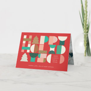 Cartão De Festividades Geométrico Holiday Cheer